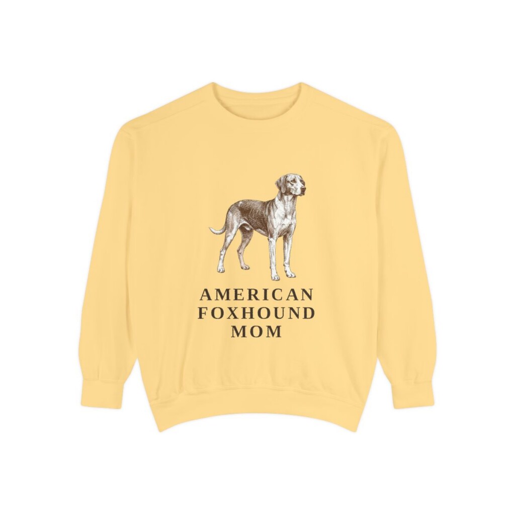 American Foxhound Mom Sweatshirt, Butter, front view