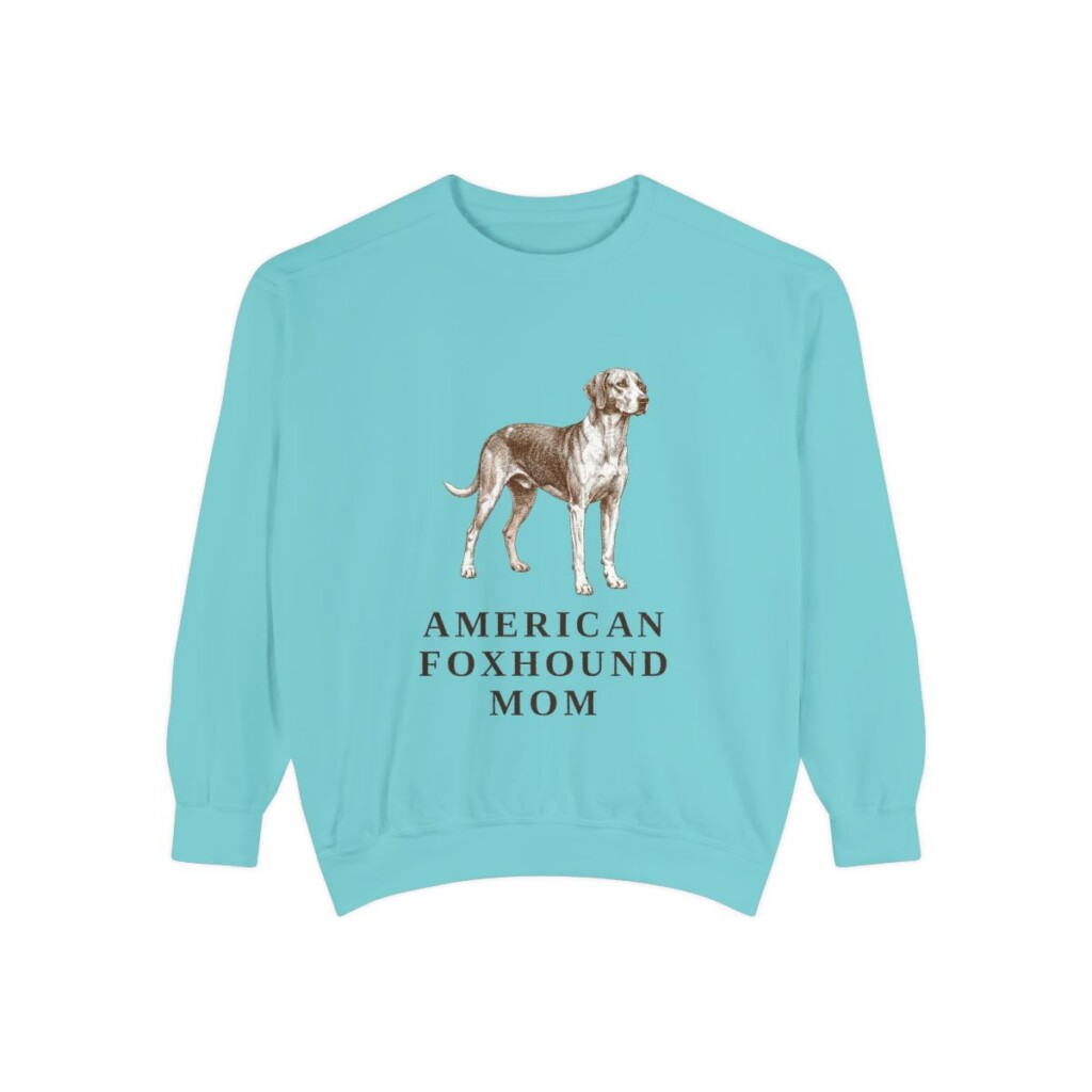 American Foxhound Mom Sweatshirt, Chalky Mint, front view