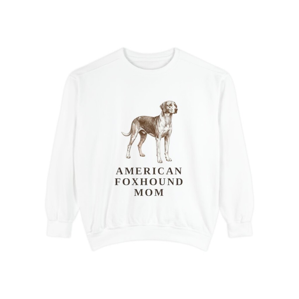 American Foxhound Mom Sweatshirt, White, front view