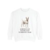 American Hairless Terrier Dad Sweatshirt, White, front view
