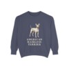 American Hairless Terrier Sweatshirt, Denim, front view