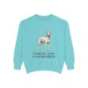 American Hairless Terrier Humor Sweatshirt, Chalky Mint, front view