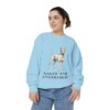 American Hairless Terrier Humor Sweatshirt, Chambray, person 2 front