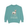 American Hairless Terrier Humor Sweatshirt, Seafoam, front view