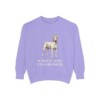 American Hairless Terrier Humor Sweatshirt, Violet, front view