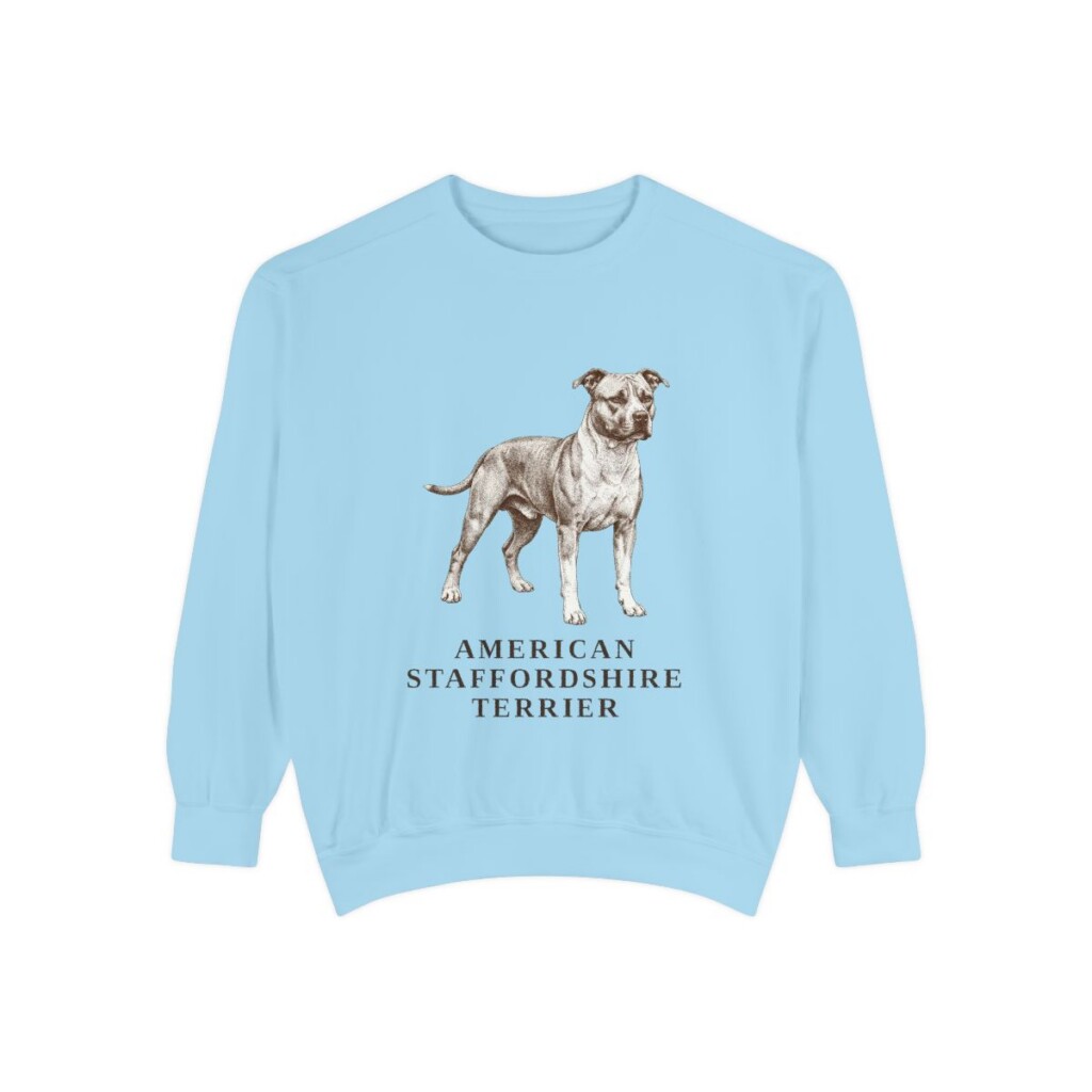 American Staffordshire Terrier Sweatshirt, Chambray, front view