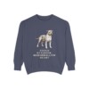 American Staffordshire Terrier Humor Sweatshirt, Denim, front view