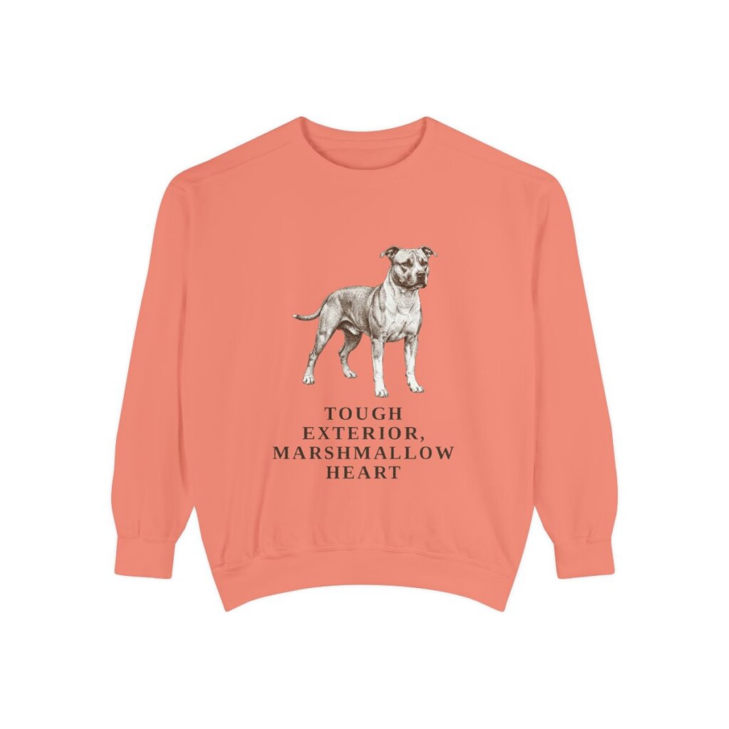 American Staffordshire Terrier Humor Sweatshirt, Terracotta, front view