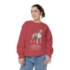 American Staffordshire Terrier Latin Sweatshirt, Crimson, person 2 front
