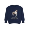 american-staffordshire-terrier-sweatshirt-mom-true-navy-1 American Staffordshire Terrier Mom Sweatshirt, True Navy, front view