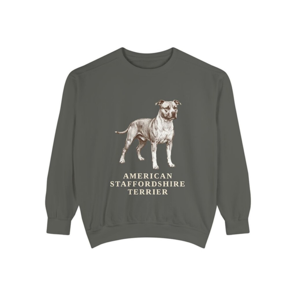 American Staffordshire Terrier Sweatshirt, Pepper, front view