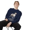 American Staffordshire Terrier Sweatshirt, True Navy, person 1 context
