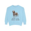 American Water Spaniel Humor Sweatshirt, Chambray, front view