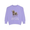 American Water Spaniel Humor Sweatshirt, Violet, front view