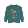 American Water Spaniel Latin Sweatshirt, Blue Spruce, front view
