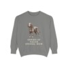 american-water-spaniel-sweatshirt-mom-grey American Water Spaniel Mom Sweatshirt, Grey, front view