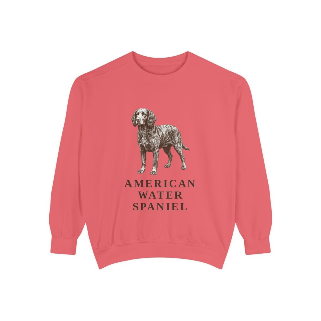 american-water-spaniel-sweatshirt-watermelon American Water Spaniel Sweatshirt, Watermelon, front view