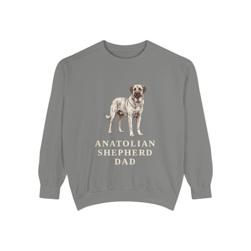 Anatolian Shepherd Dad Sweatshirt, Grey, front view