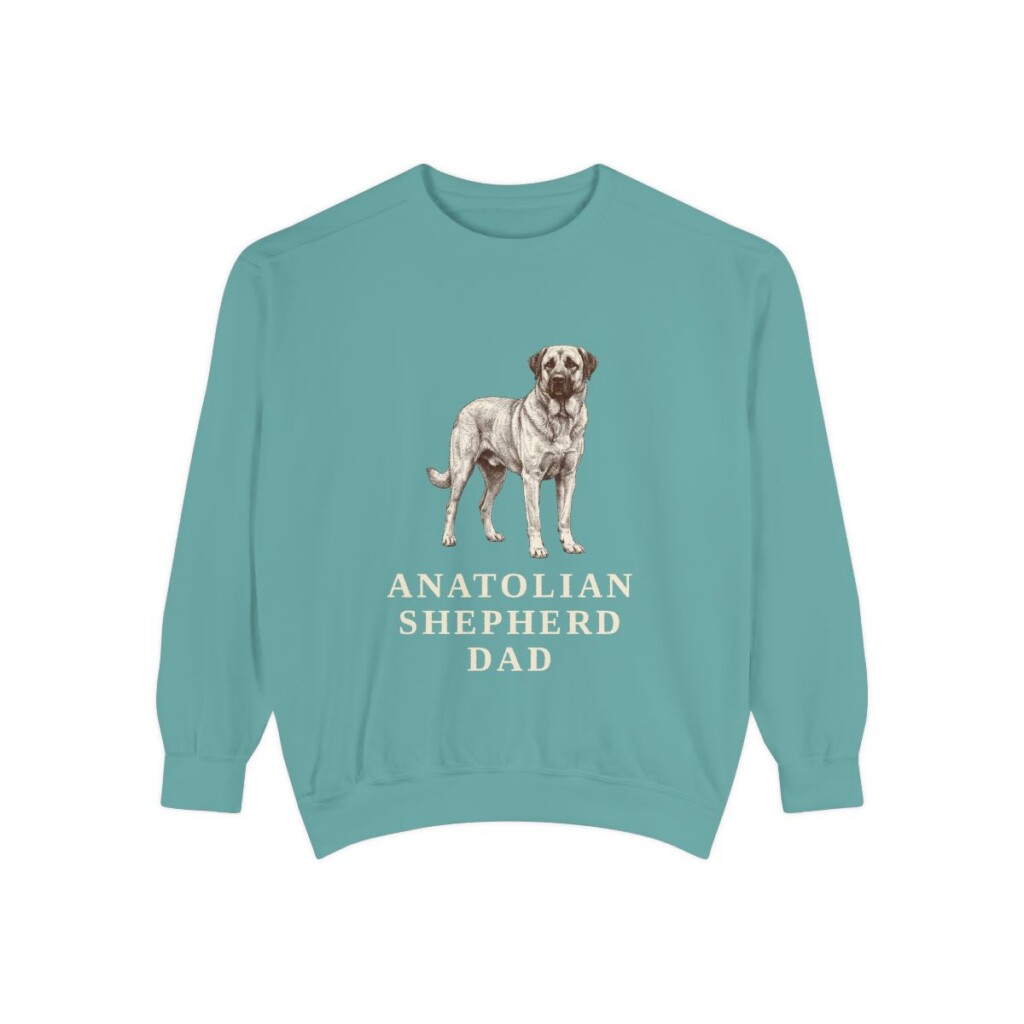 Anatolian Shepherd Dad Sweatshirt, Seafoam, front view