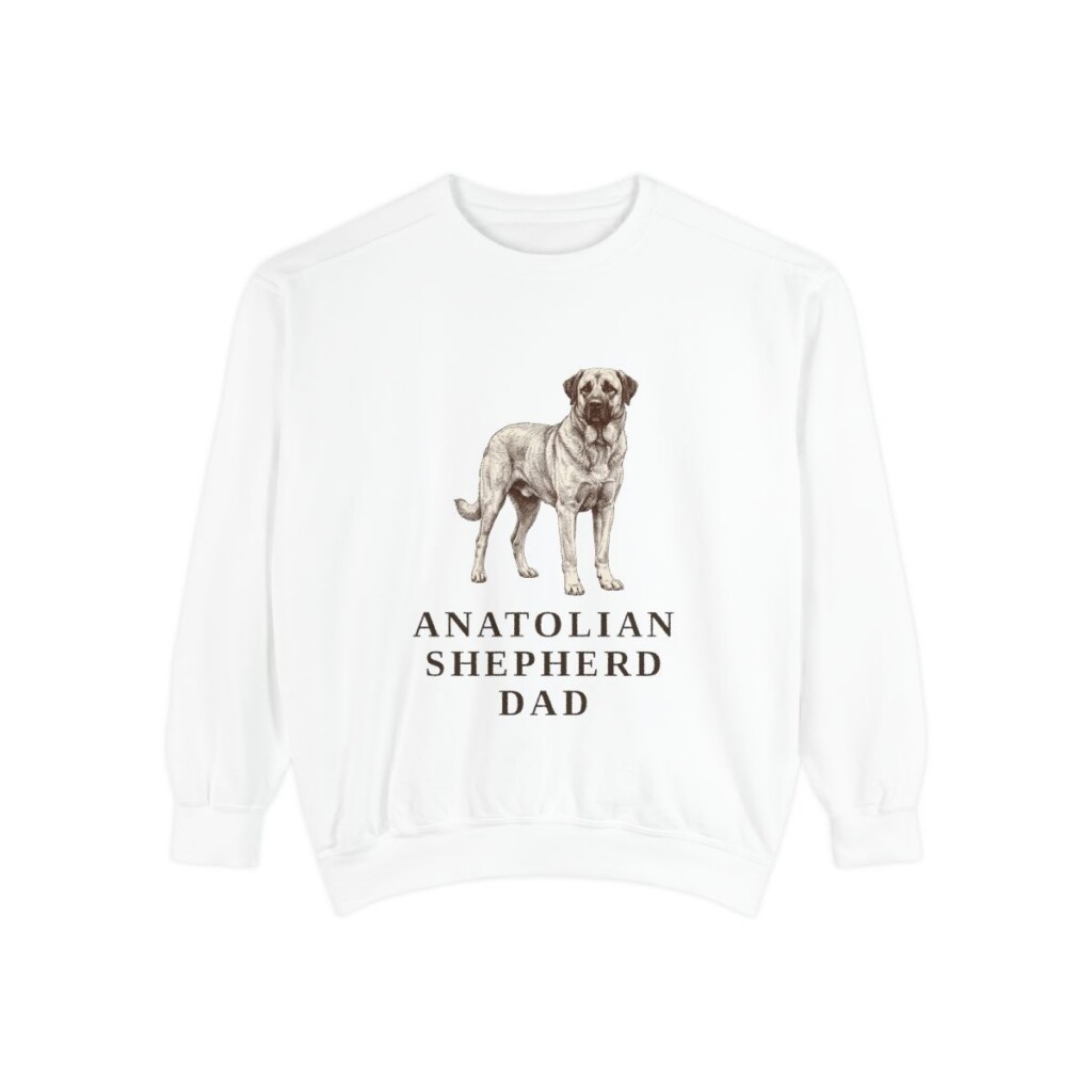 Anatolian Shepherd Dad Sweatshirt, White, front view