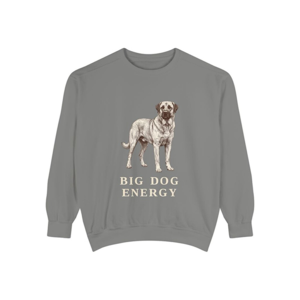 Anatolian Shepherd Humor Sweatshirt, Grey, front view