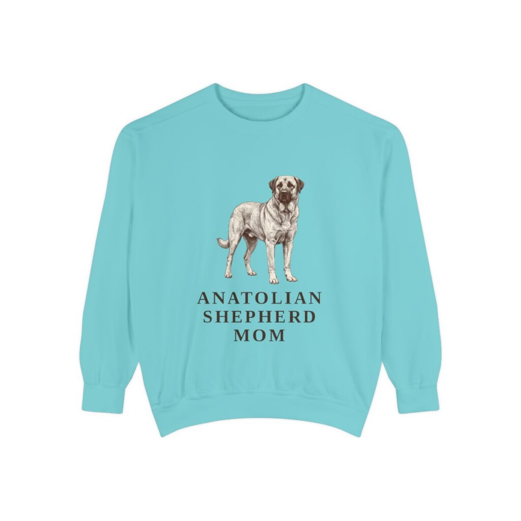 Anatolian Shepherd Mom Sweatshirt, Chalky Mint, front view