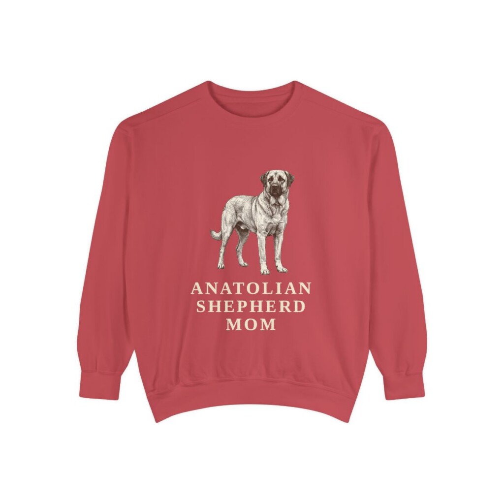 Anatolian Shepherd Mom Sweatshirt, Crimson, front view