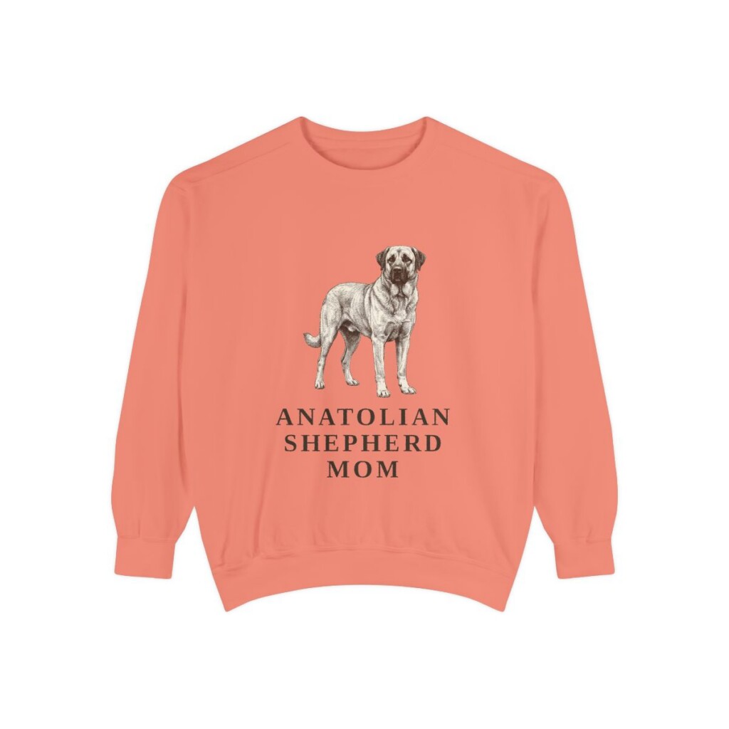 Anatolian Shepherd Mom Sweatshirt, Terracotta, front view