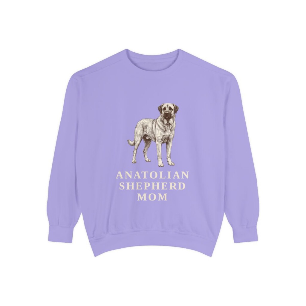 Anatolian Shepherd Mom Sweatshirt, Violet, front view