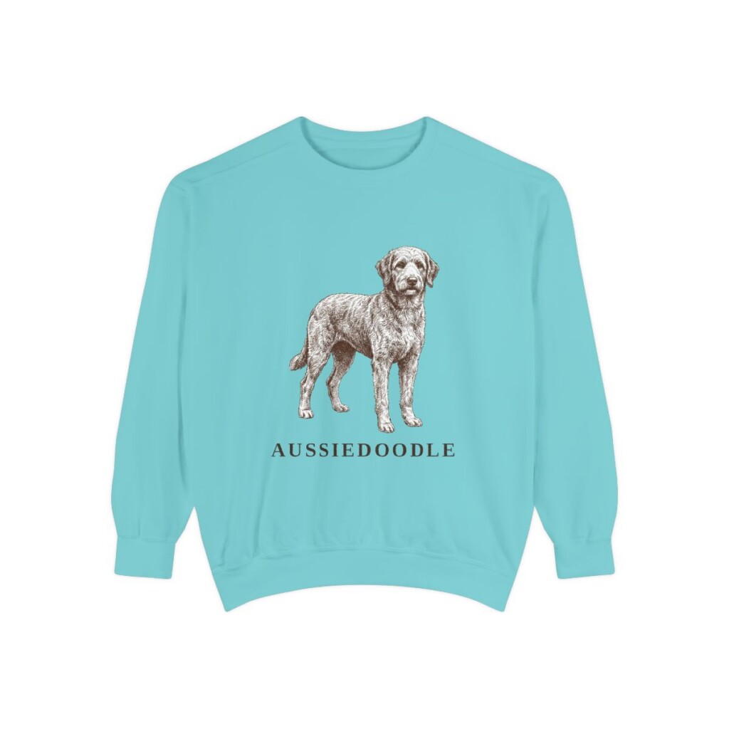Aussiedoodle Sweatshirt, Chalky Mint, front view