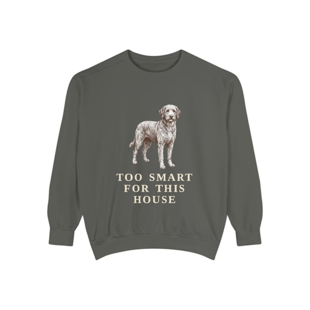 Aussiedoodle Humor Sweatshirt, Pepper, front view