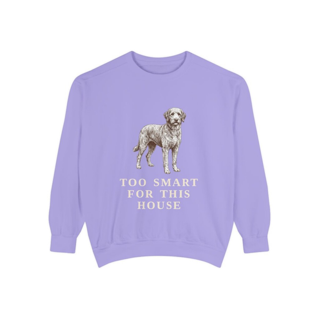 Aussiedoodle Humor Sweatshirt, Violet, front view