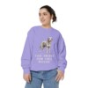 Aussiedoodle Humor Sweatshirt, Violet, person 2 front