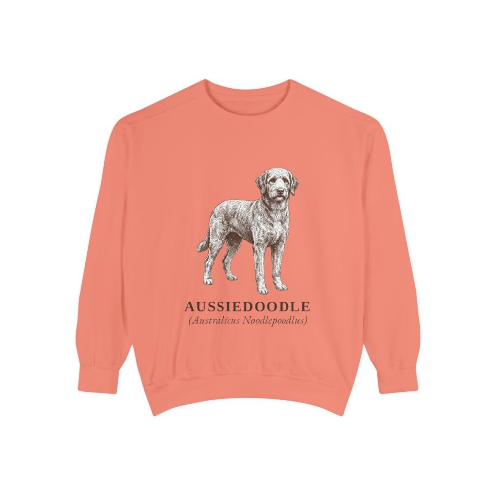 Aussiedoodle Latin Sweatshirt, Terracotta, front view