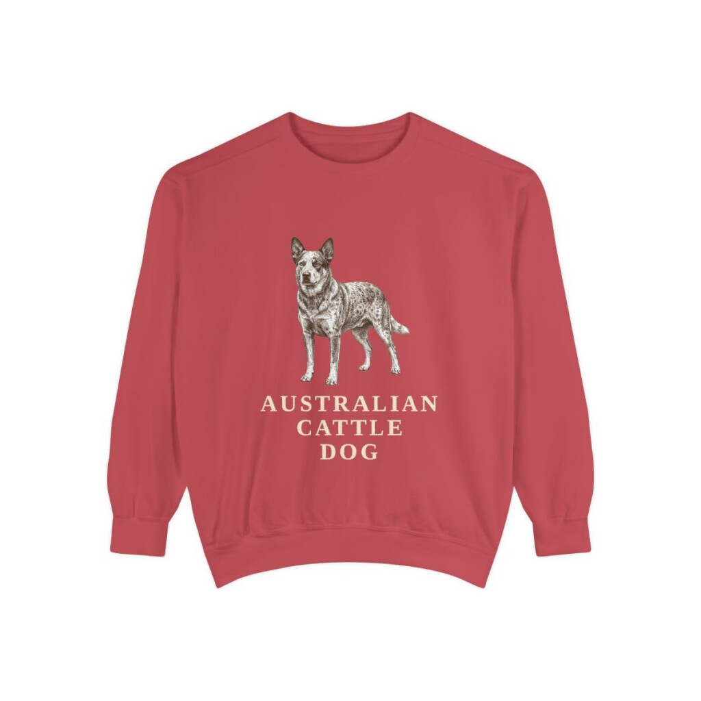 Australian Cattle Dog Sweatshirt, Crimson, front view