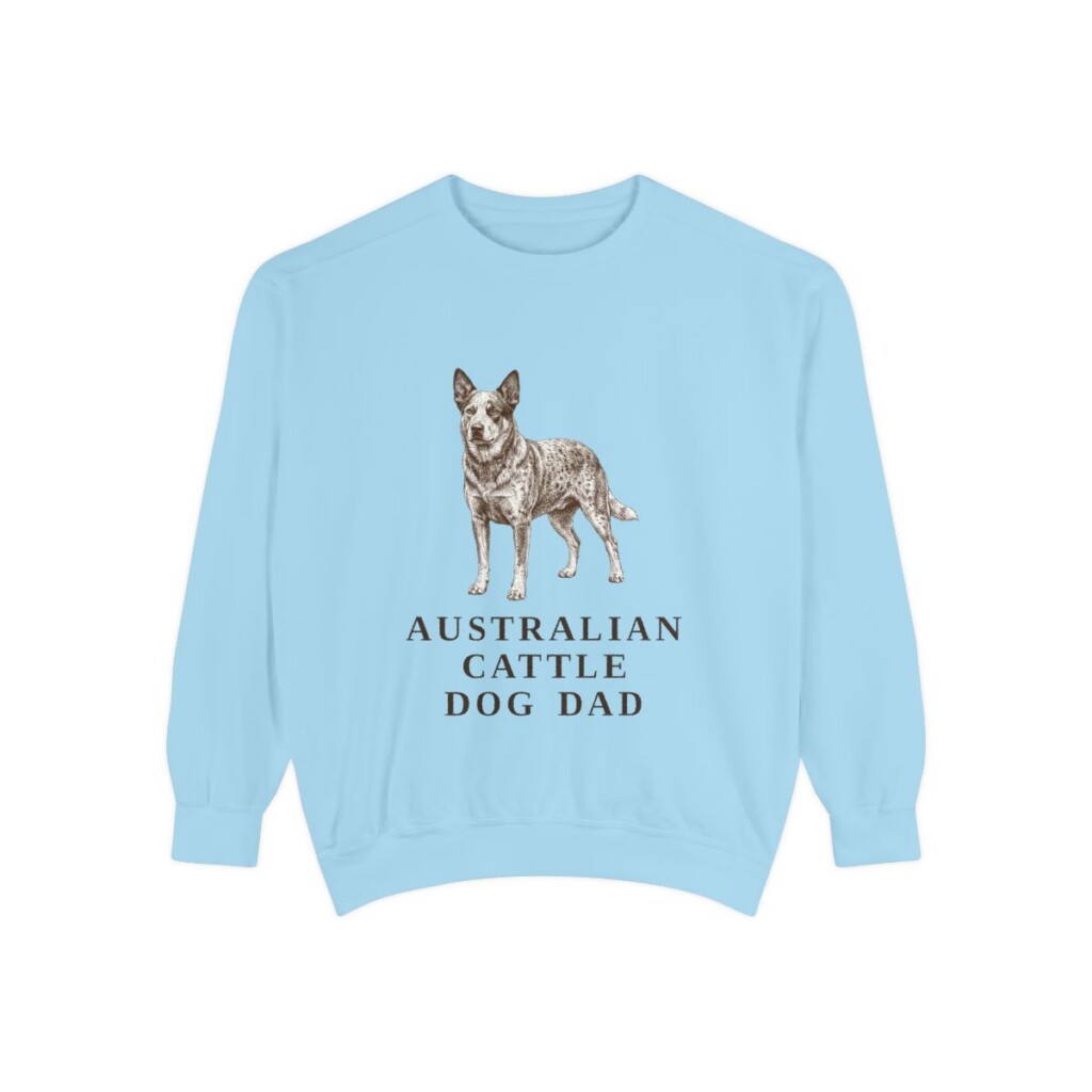 Australian Cattle Dog Dad Sweatshirt, Chambray, front view