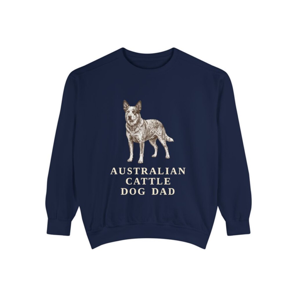 Australian Cattle Dog Dad Sweatshirt, True Navy, front view