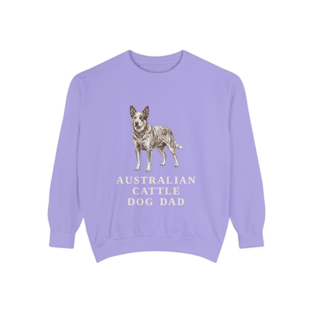 Australian Cattle Dog Dad Sweatshirt, Violet, front view