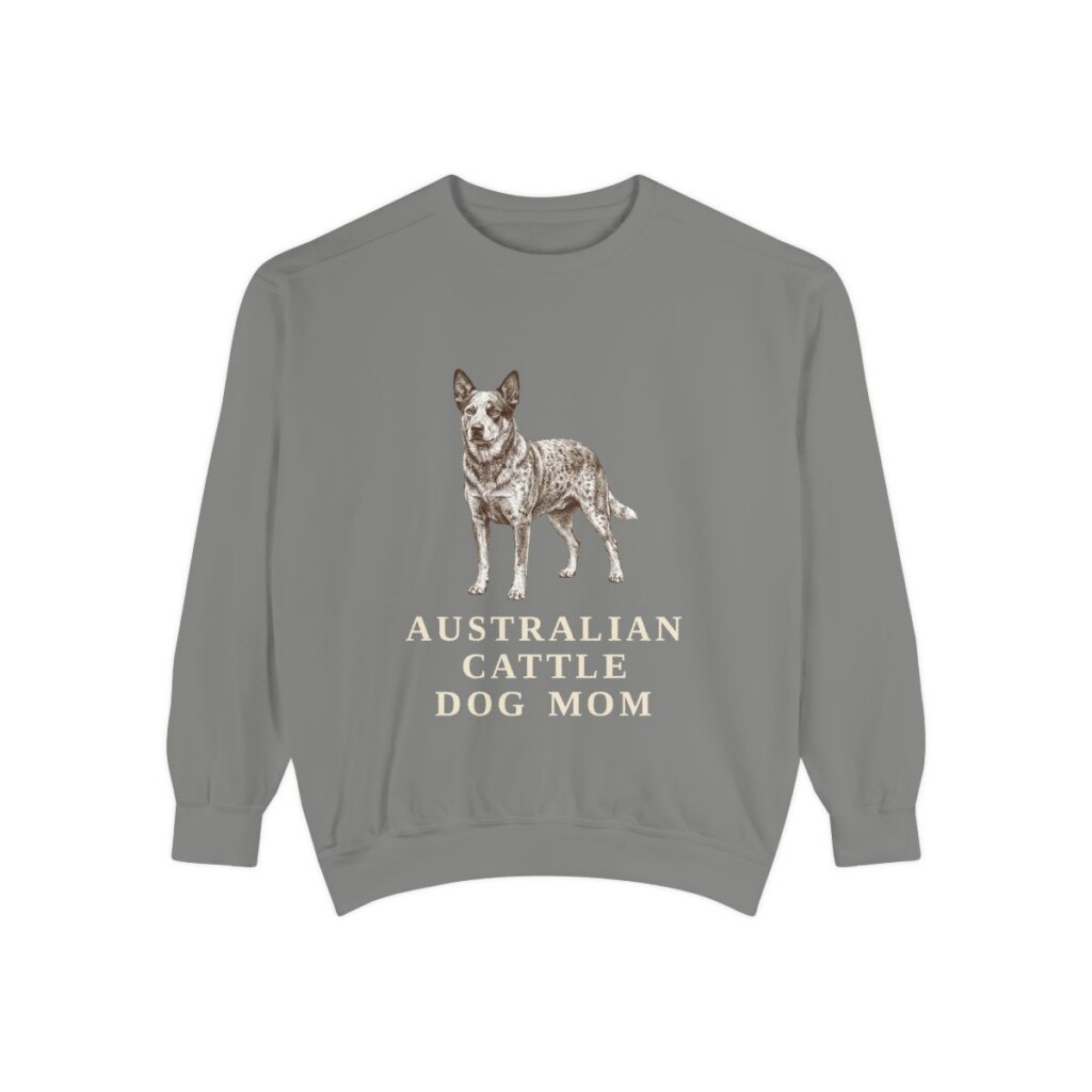 Australian Cattle Dog Mom Sweatshirt, Grey, front view