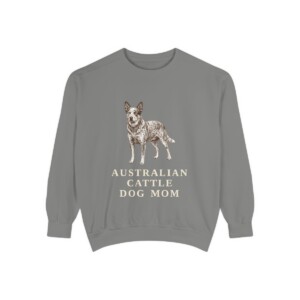 Australian Cattle Dog Mom Sweatshirt, Grey, front view