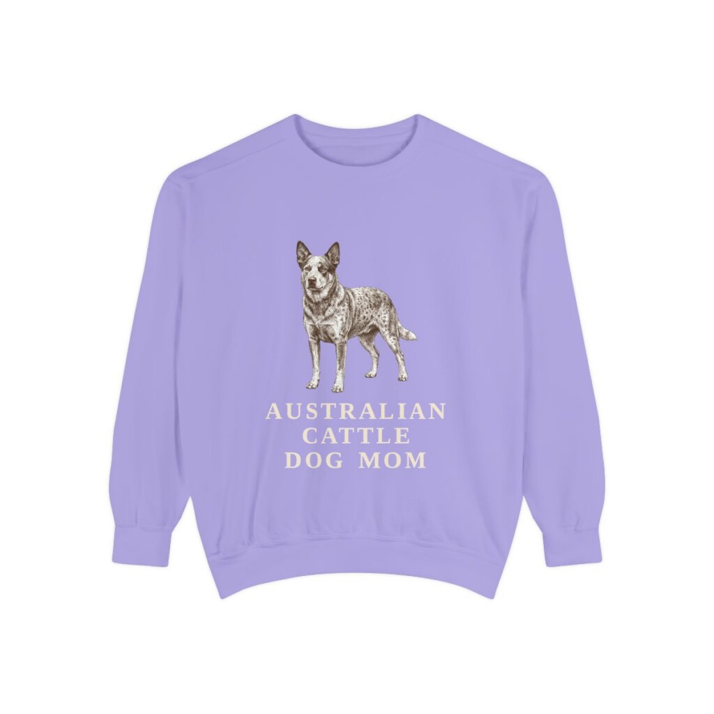 Australian Cattle Dog Mom Sweatshirt, Violet, front view