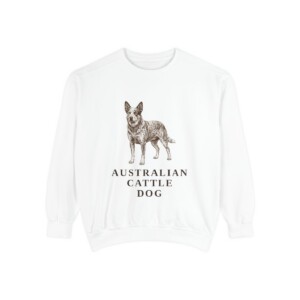 Australian Cattle Dog Sweatshirt, White, front view