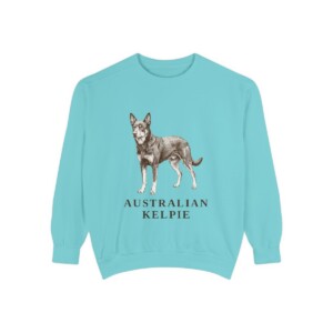 Australian Kelpie Sweatshirt, Chalky Mint, front view