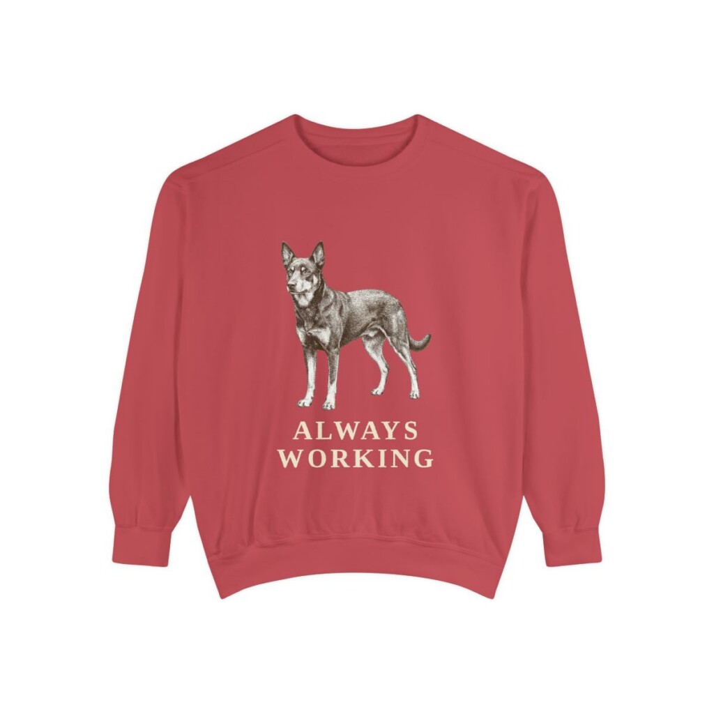 Australian Kelpie Humor Sweatshirt, Crimson, front view