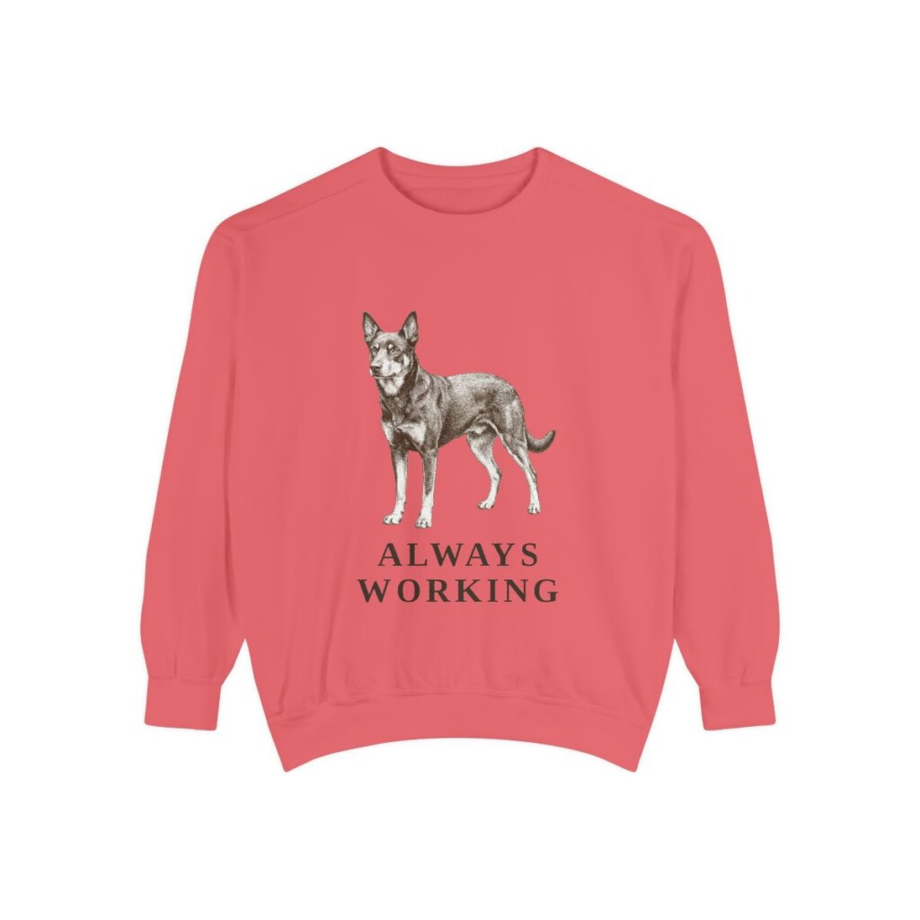 Australian Kelpie Humor Sweatshirt, Watermelon, front view