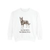 Australian Kelpie Humor Sweatshirt, White, front view