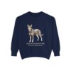 Australian Kelpie Latin Sweatshirt, True Navy, front view