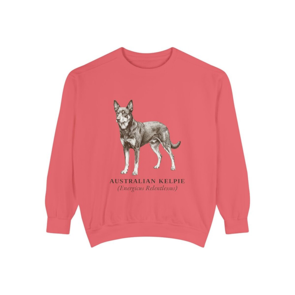 Australian Kelpie Latin Sweatshirt, Watermelon, front view