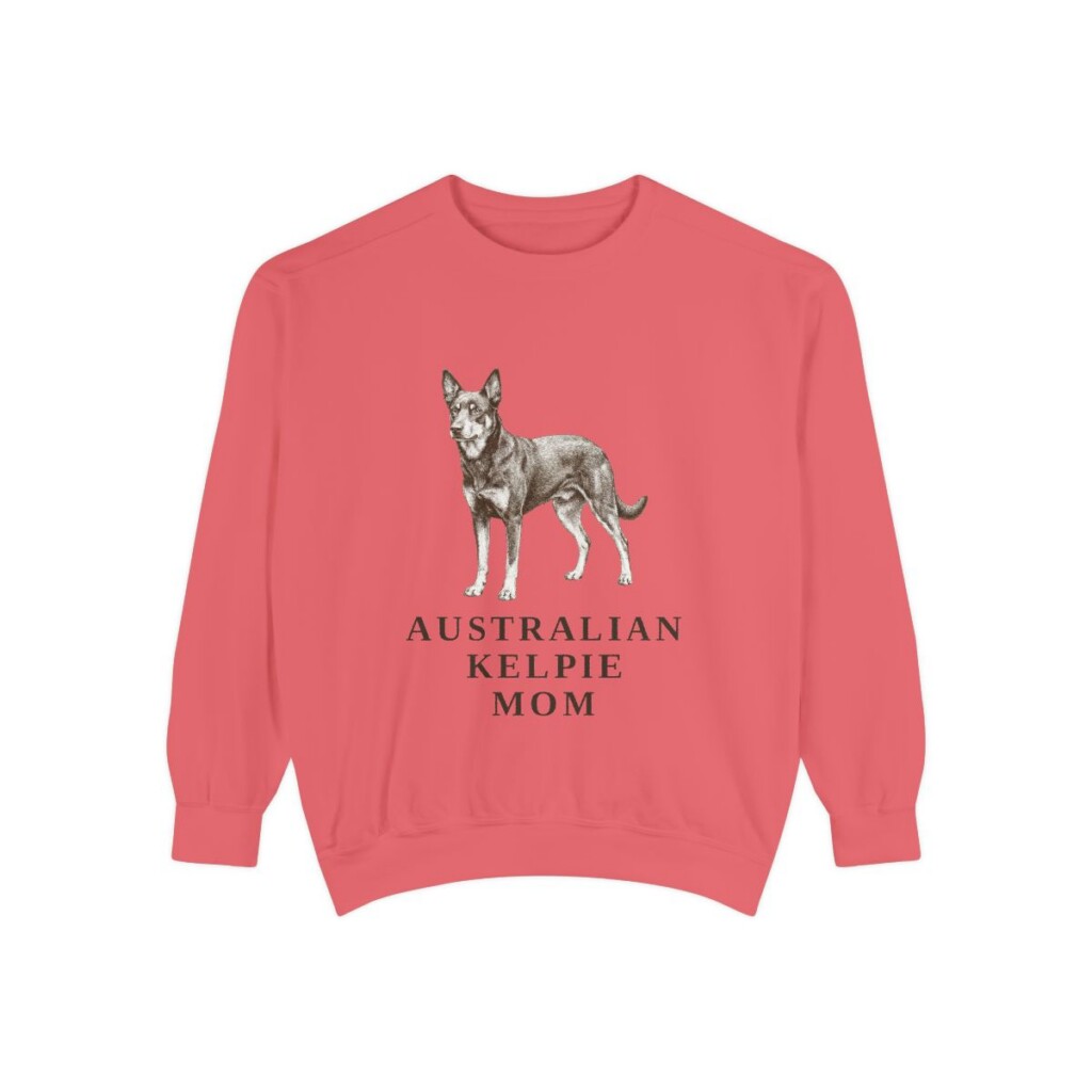 australian-kelpie-sweatshirt-mom-watermelon Australian Kelpie Mom Sweatshirt, Watermelon, front view