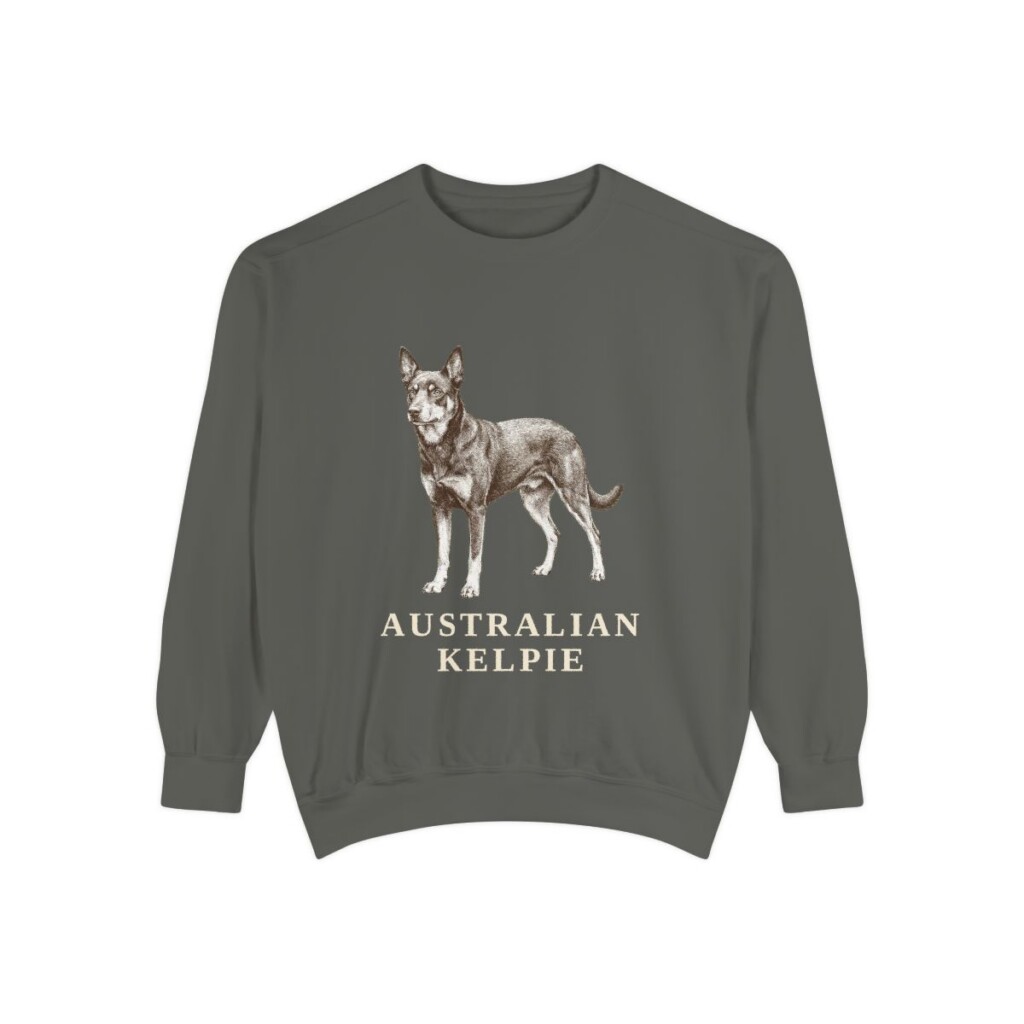 Australian Kelpie Sweatshirt, Pepper, front view